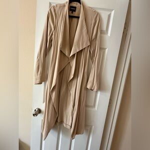 Express Beige Drape Cardigan